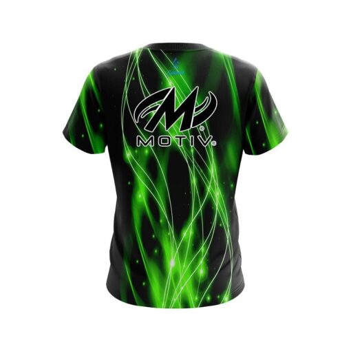 Motiv Green Spiral Waves CoolWick Bowling Jersey - Image 2