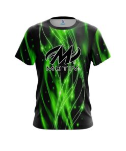 Motiv Green Spiral Waves CoolWick Bowling Jersey