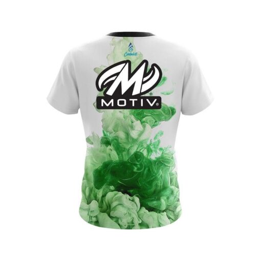 Motiv Green ink Splash CoolWick Bowling Jersey - Image 2