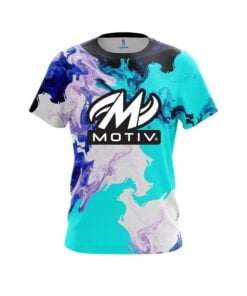 Motiv Liquid Marble Purple And Blue CoolWick Bowling Jersey