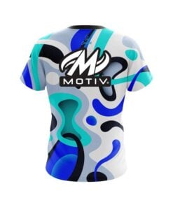 Alternative view of Motiv Modern Art Blue CoolWick Bowling Jersey