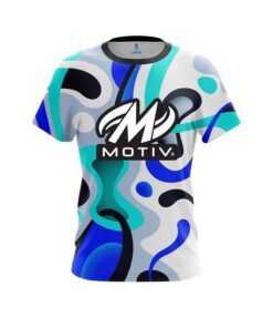 Motiv Modern Art Blue CoolWick Bowling Jersey