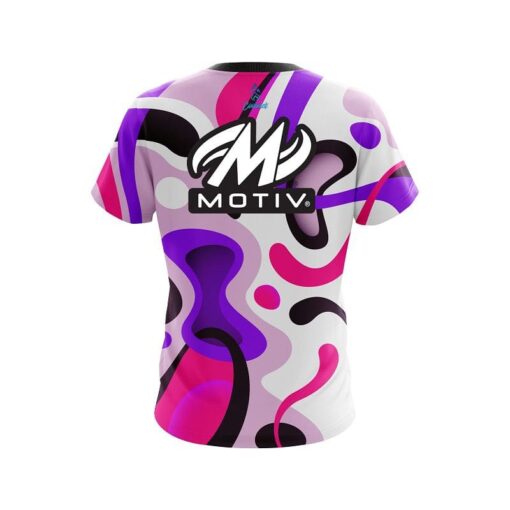 Motiv Modern Art Purple CoolWick Bowling Jersey - Image 2