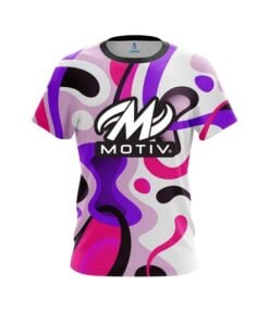 Motiv Modern Art Purple CoolWick Bowling Jersey