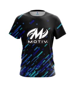 Motiv Modern Blue Stripe CoolWick Bowling Jersey