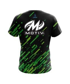 Alternative view of Motiv Modern Green Stripe CoolWick Bowling Jersey