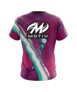 Alternative view of Motiv Pink And Green Liquid CoolWick Bowling Jersey