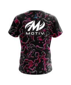 Alternative view of Motiv Pink Flowing Fluid CoolWick Bowling Jersey