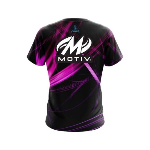 Motiv Pink Spiral CoolWick Bowling Jersey - Image 2