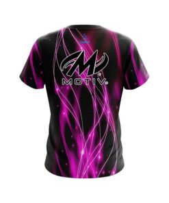 Alternative view of Motiv Pink Spiral Waves CoolWick Bowling Jersey