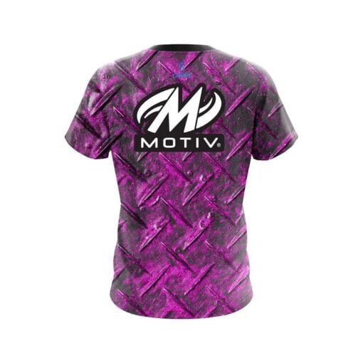 Motiv Pink Diamond Plate CoolWick Bowling Jersey - Image 2