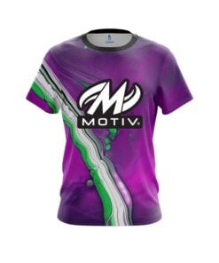 Motiv Purple And Green Liquid CoolWick Bowling Jersey