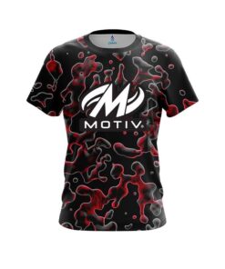 Motiv Red Flowing Fluid CoolWick Bowling Jersey