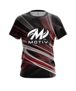 Motiv Red Motion Swirl CoolWick Bowling Jersey