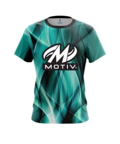 Motiv Wavy Aqua Swirl CoolWick Bowling Jersey