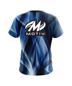 Alternative view of Motiv Wavy Blue Swirl  CoolWick Bowling Jersey
