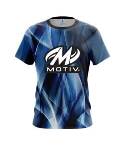 Motiv Wavy Blue Swirl  CoolWick Bowling Jersey