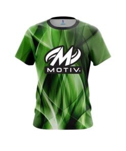 Motiv Wavy Green Swirl  CoolWick Bowling Jersey