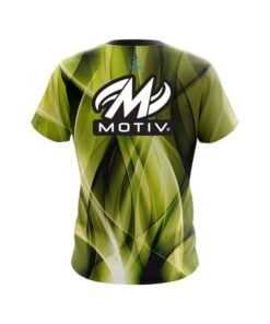 Alternative view of Motiv Wavy Yellow Swirl  CoolWick Bowling Jersey