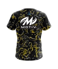 Alternative view of Motiv Yellow  Flowing Fluid CoolWick Bowling Jersey