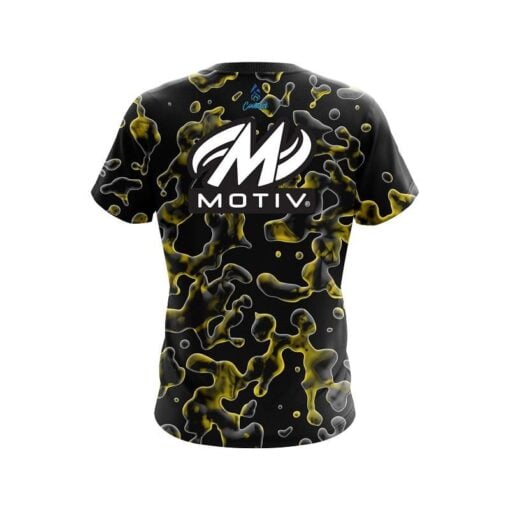 Motiv Yellow Flowing Fluid CoolWick Bowling Jersey - Image 2