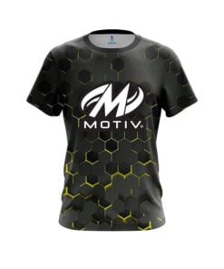 Motiv Yellow Honeycomb Fusion CoolWick Bowling Jersey