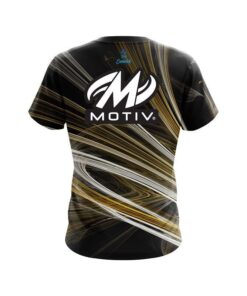 Alternative view of Motiv Yellow Motion Swirl CoolWick Bowling Jersey