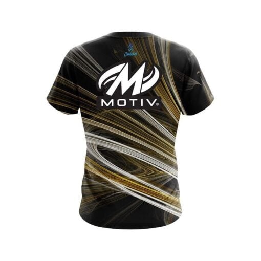 Motiv Yellow Motion Swirl CoolWick Bowling Jersey - Image 2