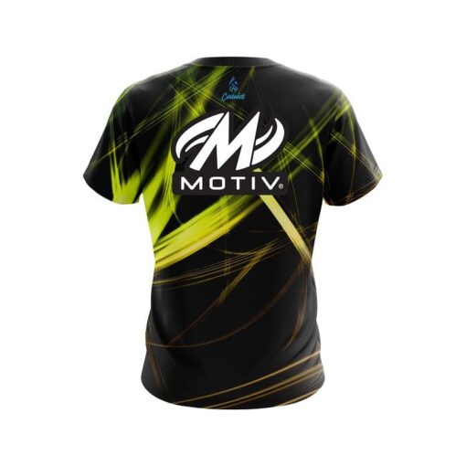 Motiv Yellow Spiral CoolWick Bowling Jersey - Image 2