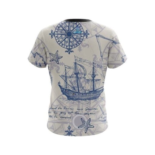 Plain Nautical Navigation CoolWick Bowling Jersey - Image 2