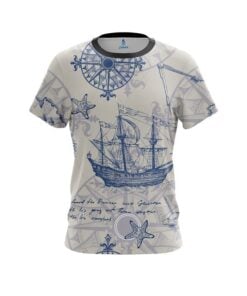 Plain Nautical Navigation CoolWick Bowling Jersey