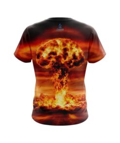Alternative view of Plain Nuke Explosion CoolWick Bowling Jersey