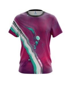 Plain Pink And Green Liquid CoolWick Bowling Jersey