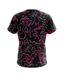 Alternative view of Plain Pink Flowing Fluid CoolWick Bowling Jersey