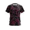 Plain Pink Flowing Fluid CoolWick Bowling Jersey