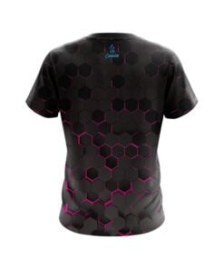 Alternative view of Plain Pink Honeycomb Fusion CoolWick Bowling Jersey