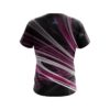 Plain Pink Motion Swirl CoolWick Bowling Jersey - Image 2
