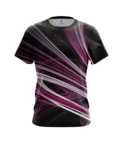 Plain Pink Motion Swirl CoolWick Bowling Jersey