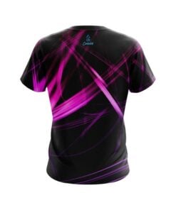 Alternative view of Plain Pink Spiral CoolWick Bowling Jersey