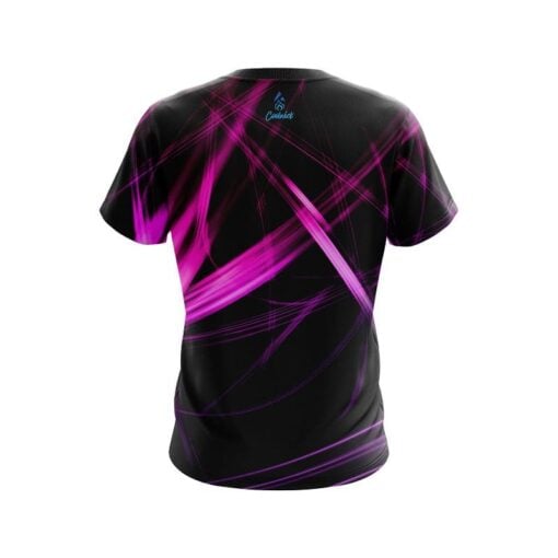 Plain Pink Spiral CoolWick Bowling Jersey - Image 2