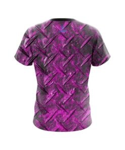 Alternative view of Plain Pink Diamond Plate CoolWick Bowling Jersey