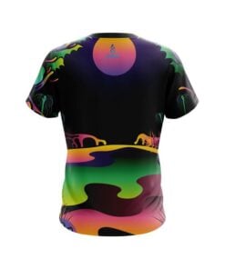 Alternative view of Plain Psychedelic Lakeside CoolWick Bowling Jersey