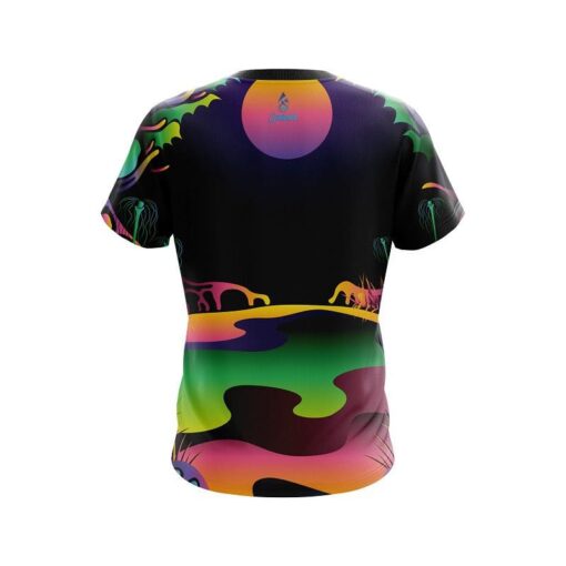 Plain Psychedelic Lakeside CoolWick Bowling Jersey - Image 2