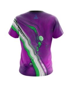 Alternative view of Plain Purple And Green Liquid CoolWick Bowling Jersey