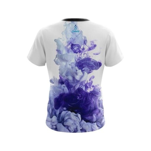 Plain Purple ink Splash CoolWick Bowling Jersey - Image 2