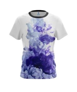 Plain Purple ink Splash CoolWick Bowling Jersey