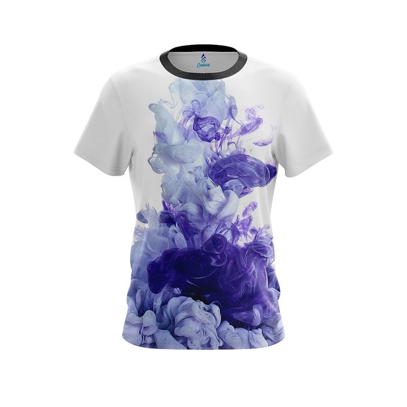 Plain Purple ink Splash CoolWick Bowling Jersey
