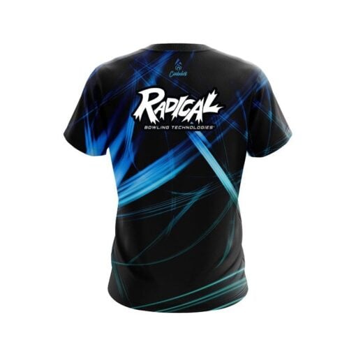 Radical Aqua Swirl CoolWick Bowling Jersey - Image 2