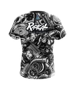 Alternative view of Radical Auto Parts Explosion CoolWick Bowling Jersey