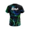 Radical Blue Green Smoke CoolWick Bowling Jersey - Image 2